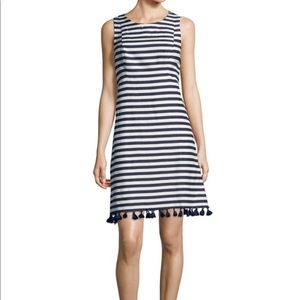 Eliza J ⚓️ Navy Stripe Tassel Dress (NWT)